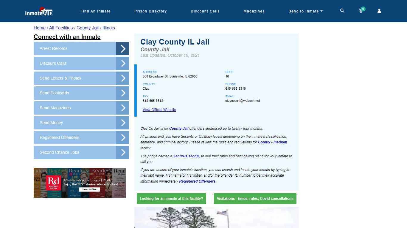 Clay County IL Jail - Inmate Locator - Louisville, IL