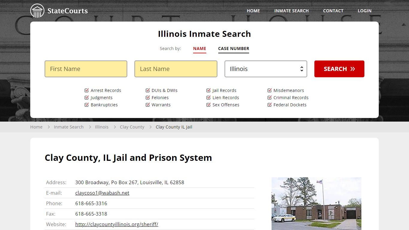 Clay County IL Jail Inmate Records Search, Illinois - StateCourts